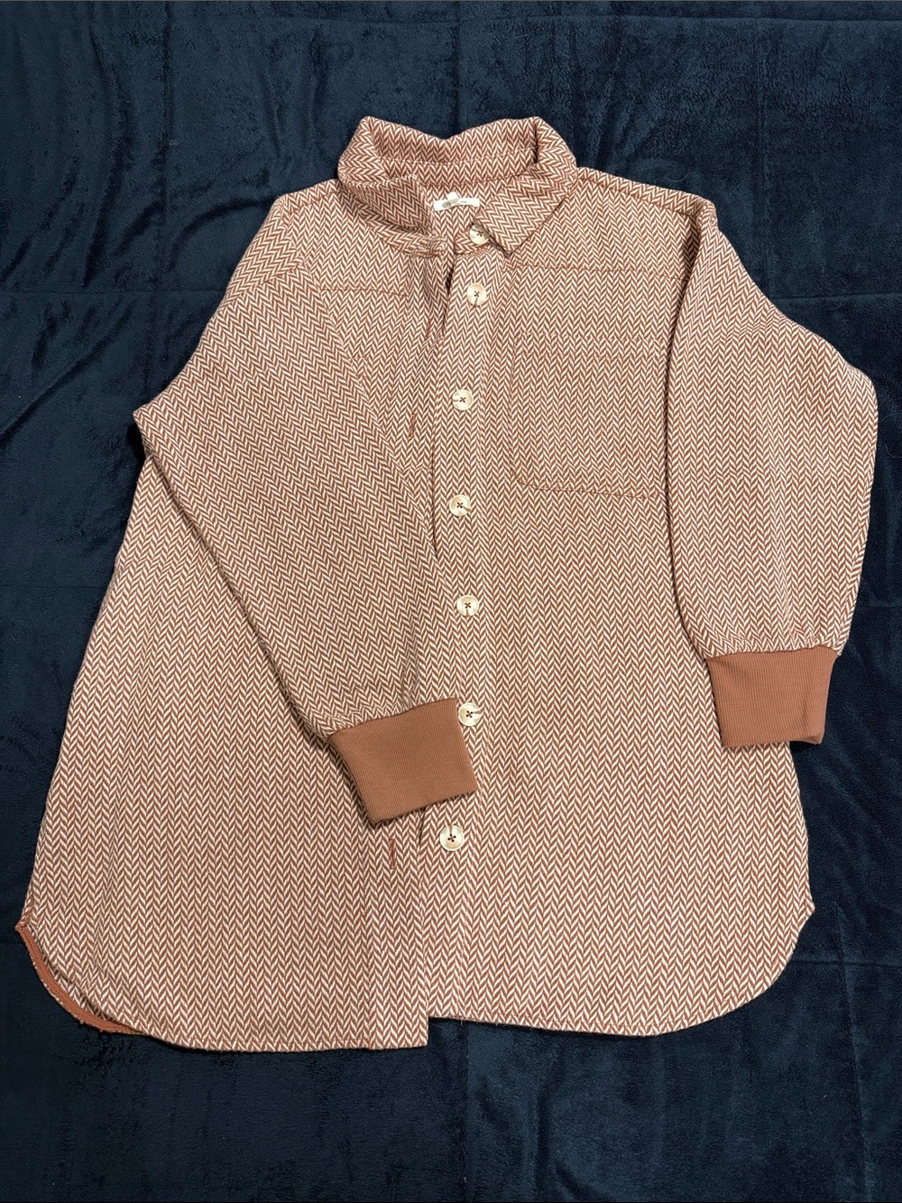 Maurices Rust Herringbone Button-Down Light Jacket